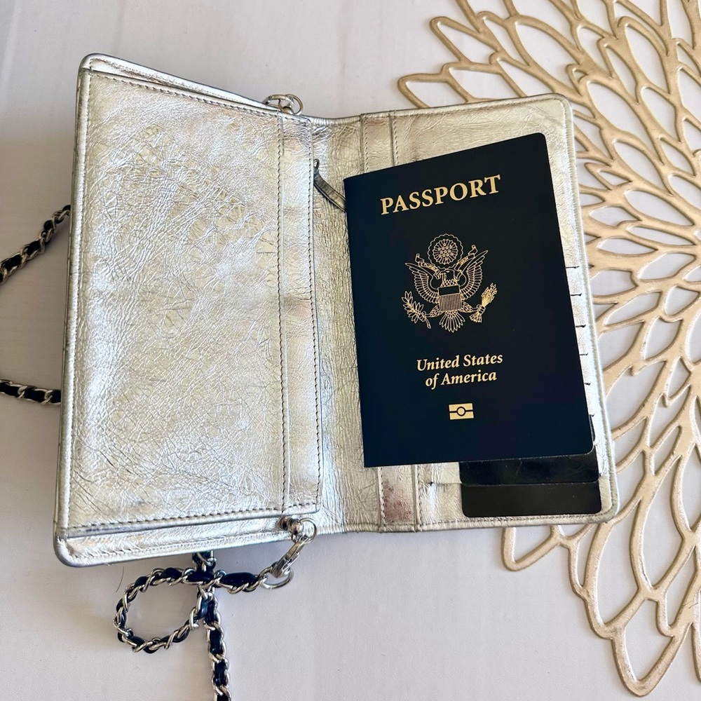 CHANEL Silver Bifold Wallet - Picture 7 of 12